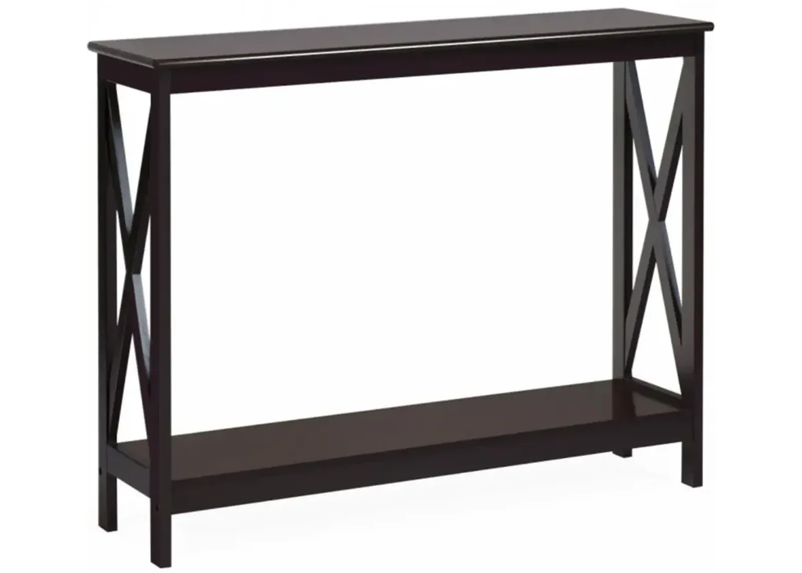 Hivvago 2-Tier Console X-Design Sofa Side Accent Table