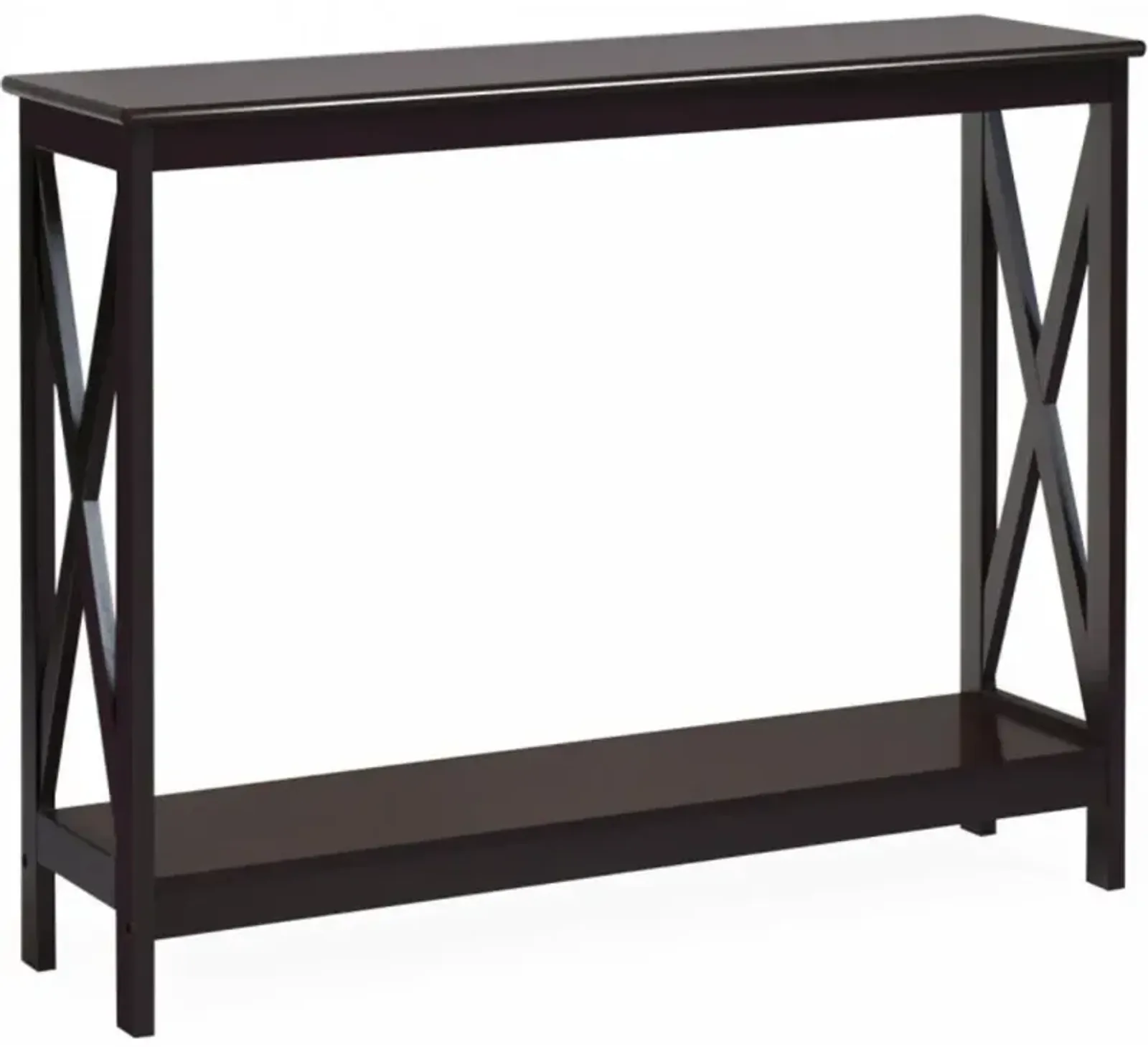 Hivvago 2-Tier Console X-Design Sofa Side Accent Table