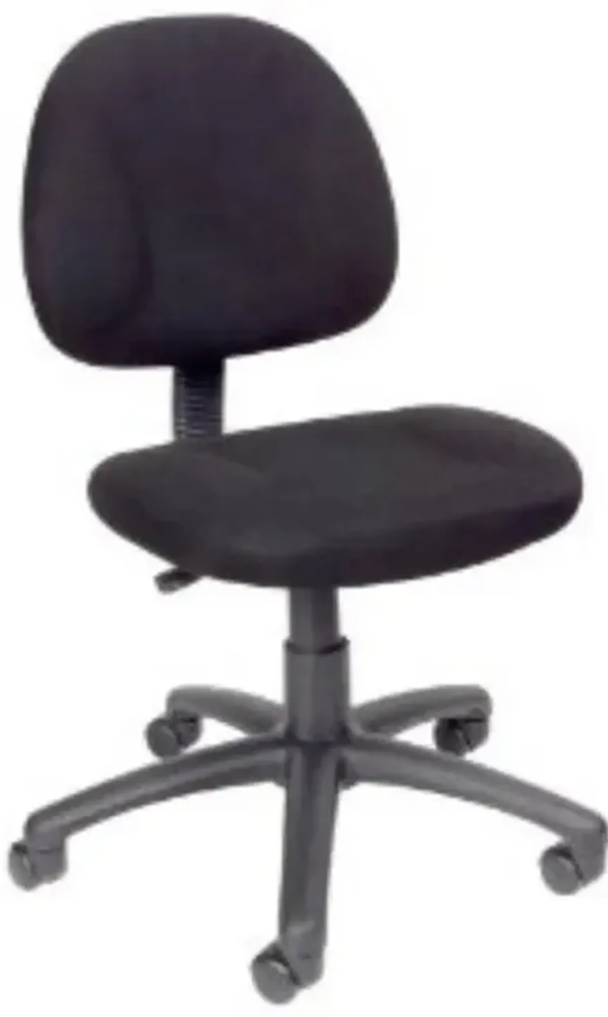 Black Office Chair with Padded Seat and Back with Lumbar Support