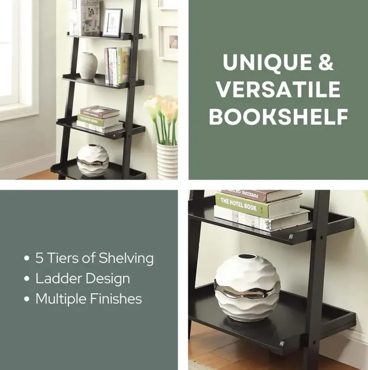 Convience Concept, Inc. American Heritage Bookshelf Ladder