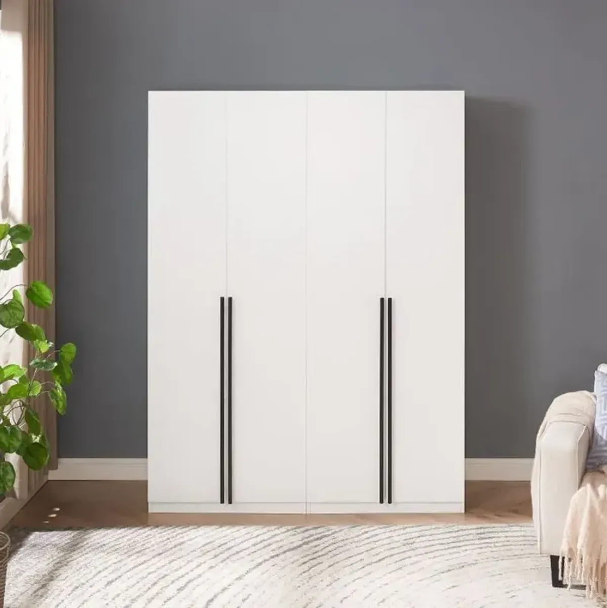 Lee Module Wardrobe in White (Set of 2)