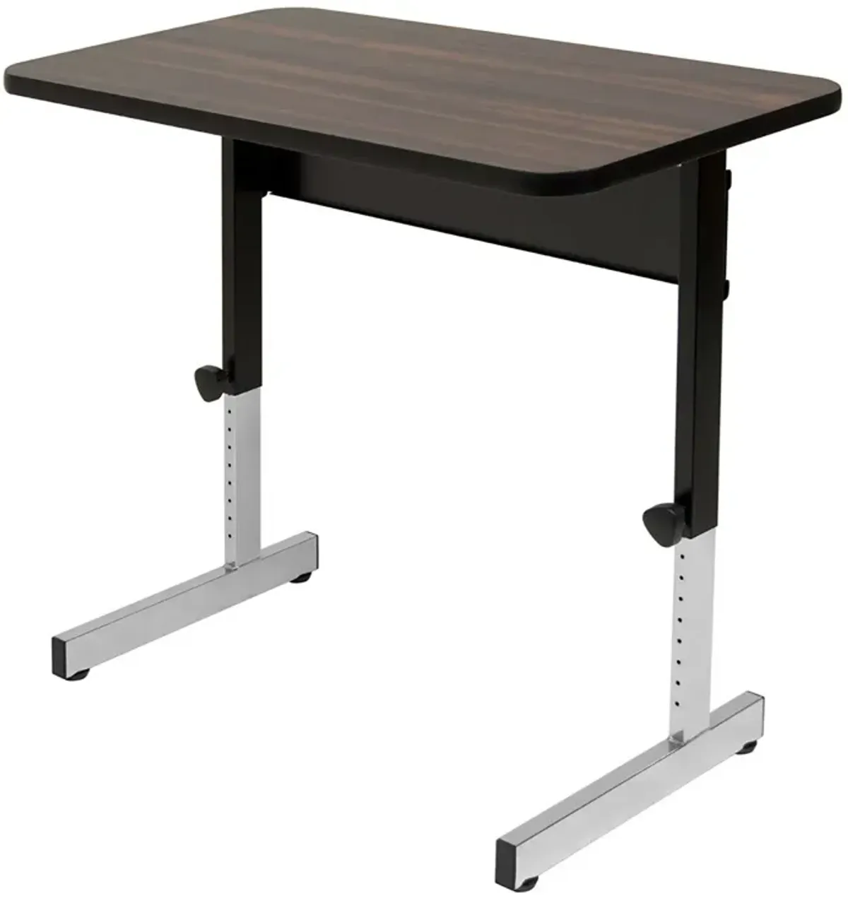 Hivvago Stand Up Desk Adjustable Height Sitting Standing Writing Table in Walnut