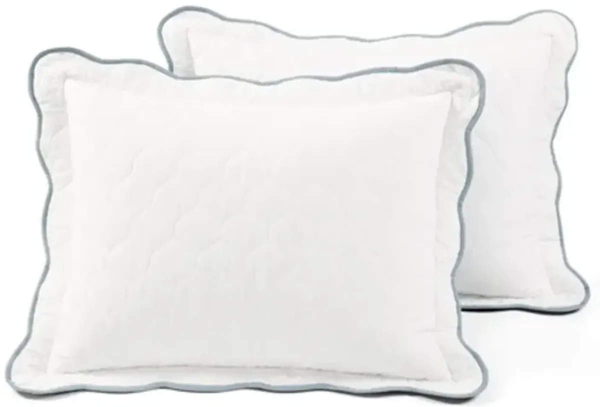 Scalloped Edge Reversible Thin Light Quilt Set for Cozy Bedding and Bedroom Decor