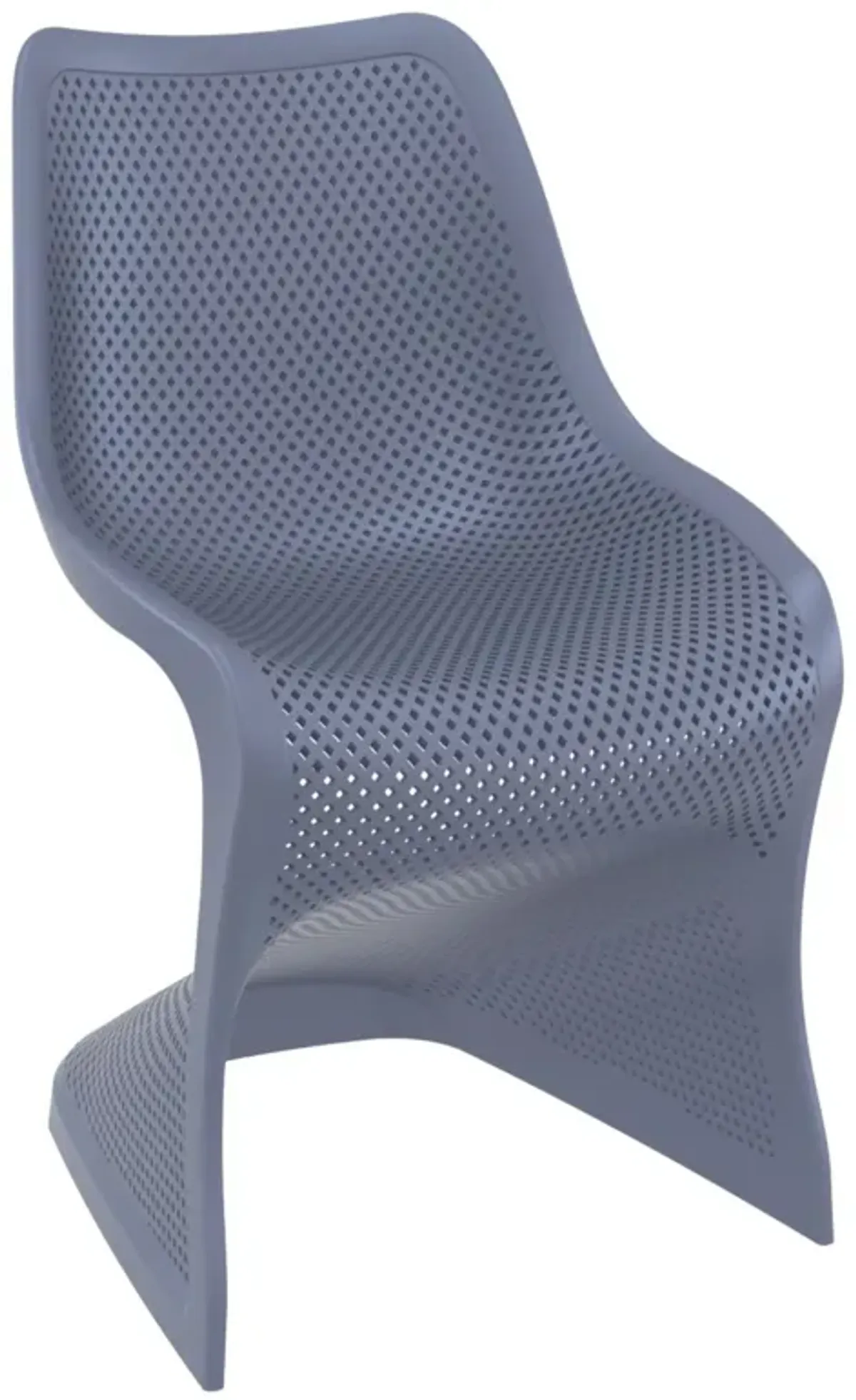 33.5" White Outdoor Patio Dining Chair