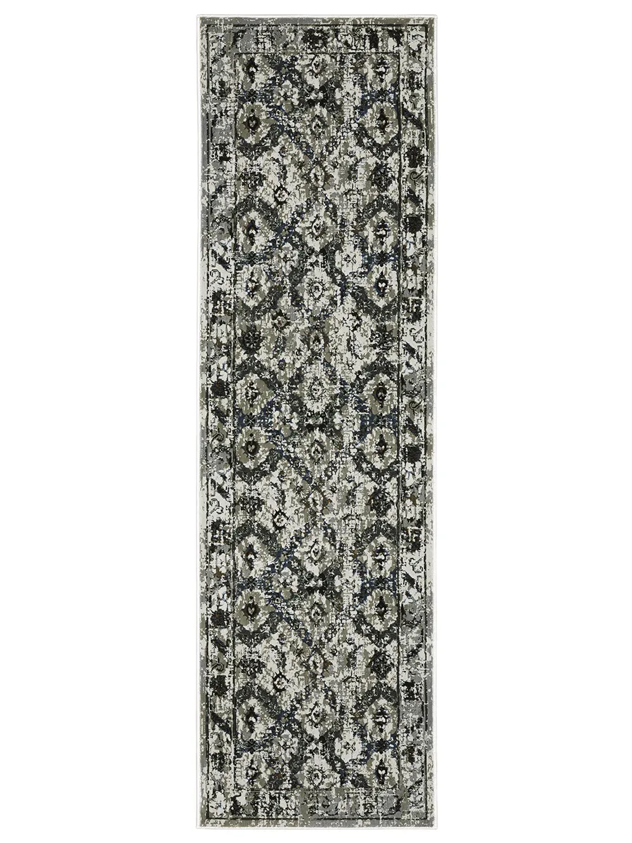 Gemini 2'3" x 7'6" Charcoal Rug