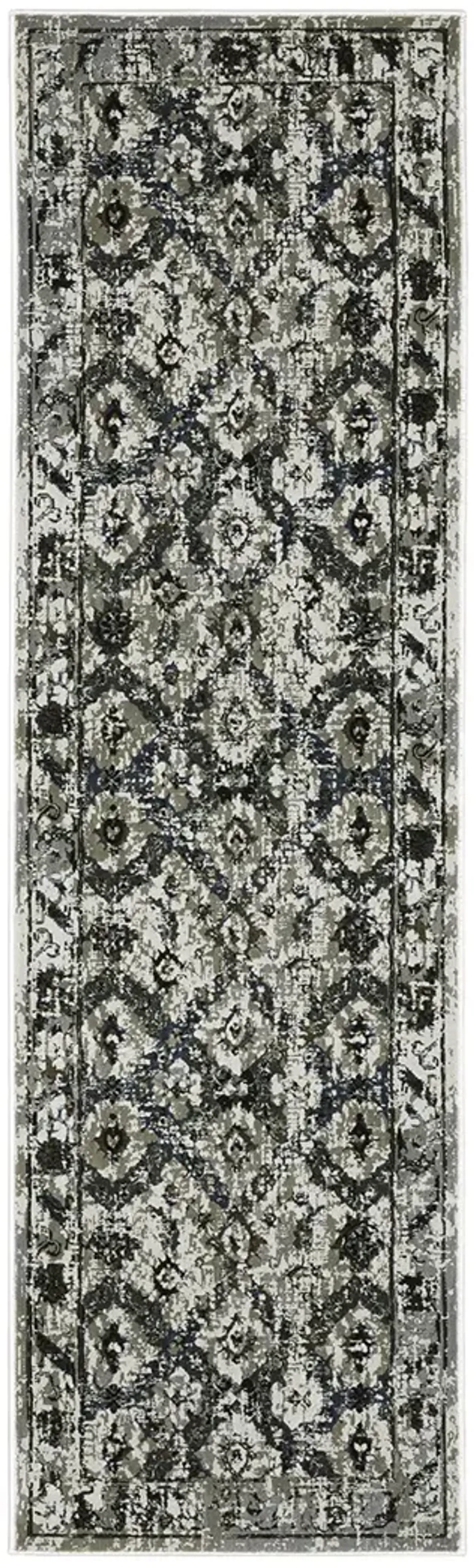 Gemini 2'3" x 7'6" Charcoal Rug