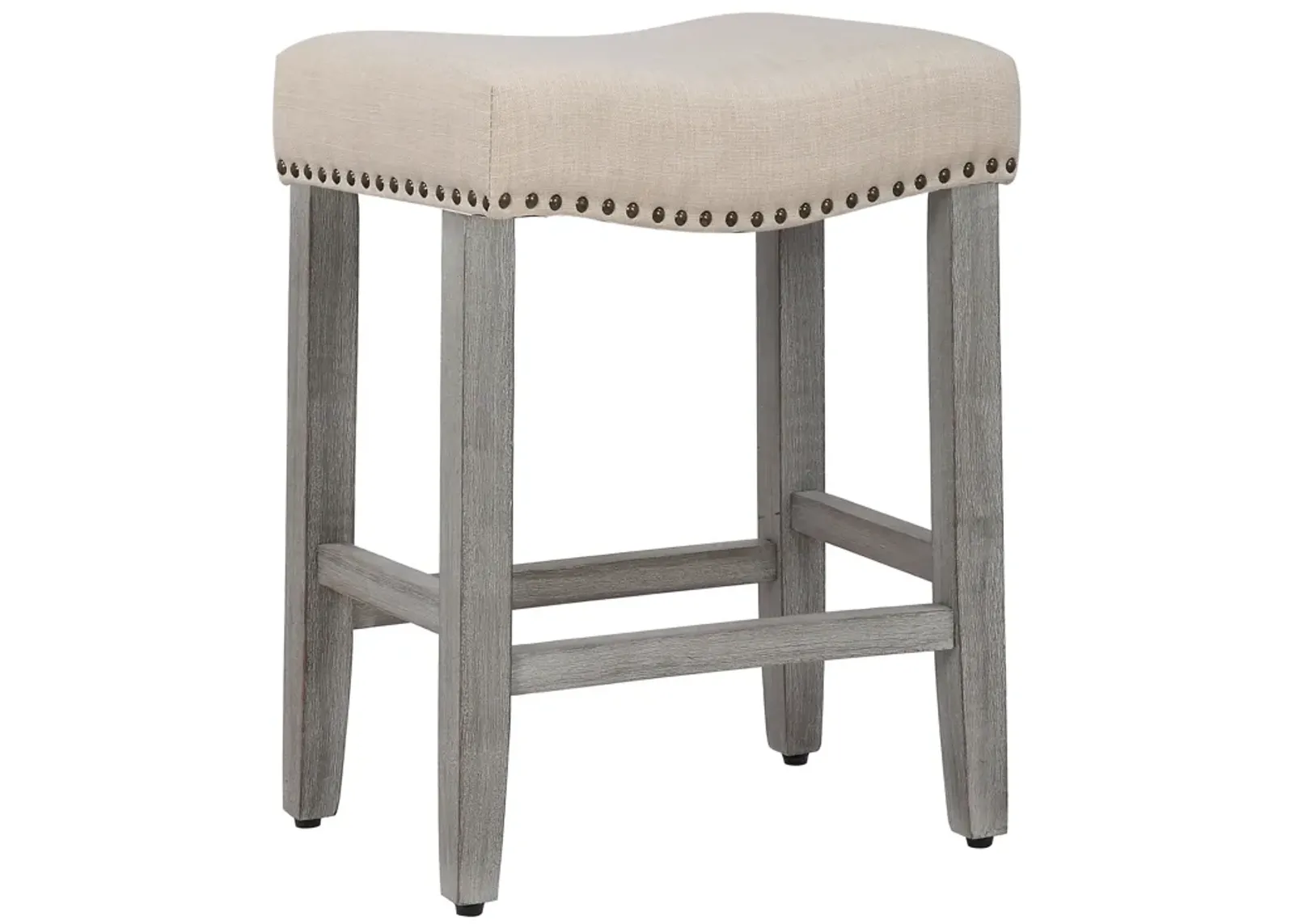 WestinTrends 24" Upholstered Saddle Seat Counter Stool