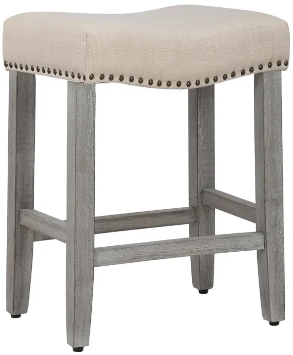 WestinTrends 24" Upholstered Saddle Seat Counter Stool