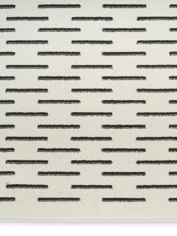Nordic NRC12 Ivory/Black 4' x 6' Rug