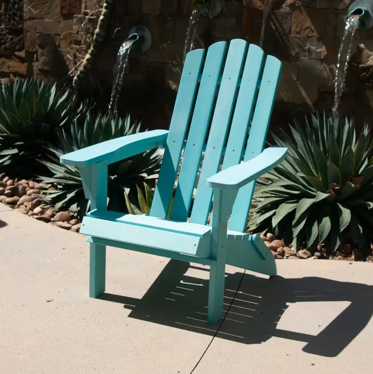 PolyTEAK Folding Adirondack Chair For Fire Pits, Patio, Porch, and Deck, Classic Collection