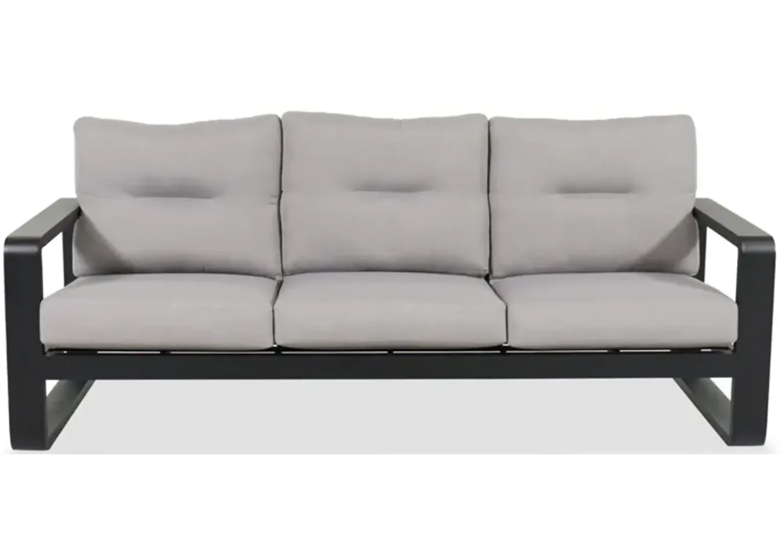 Dakota 84" Tufted Patio Sofa in Gray