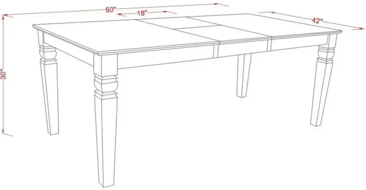 5 Piece Dinette Set Contains a Rectangle Dining Table with Butterfly Leaf