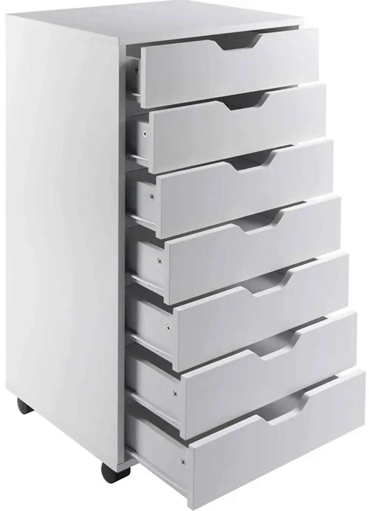 Hivvago Modern Scandinavian Style 7-Drawer Storage Cabinet Chest in White Finish