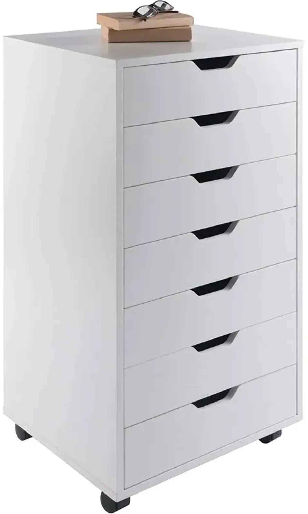 Hivvago Modern Scandinavian Style 7-Drawer Storage Cabinet Chest in White Finish