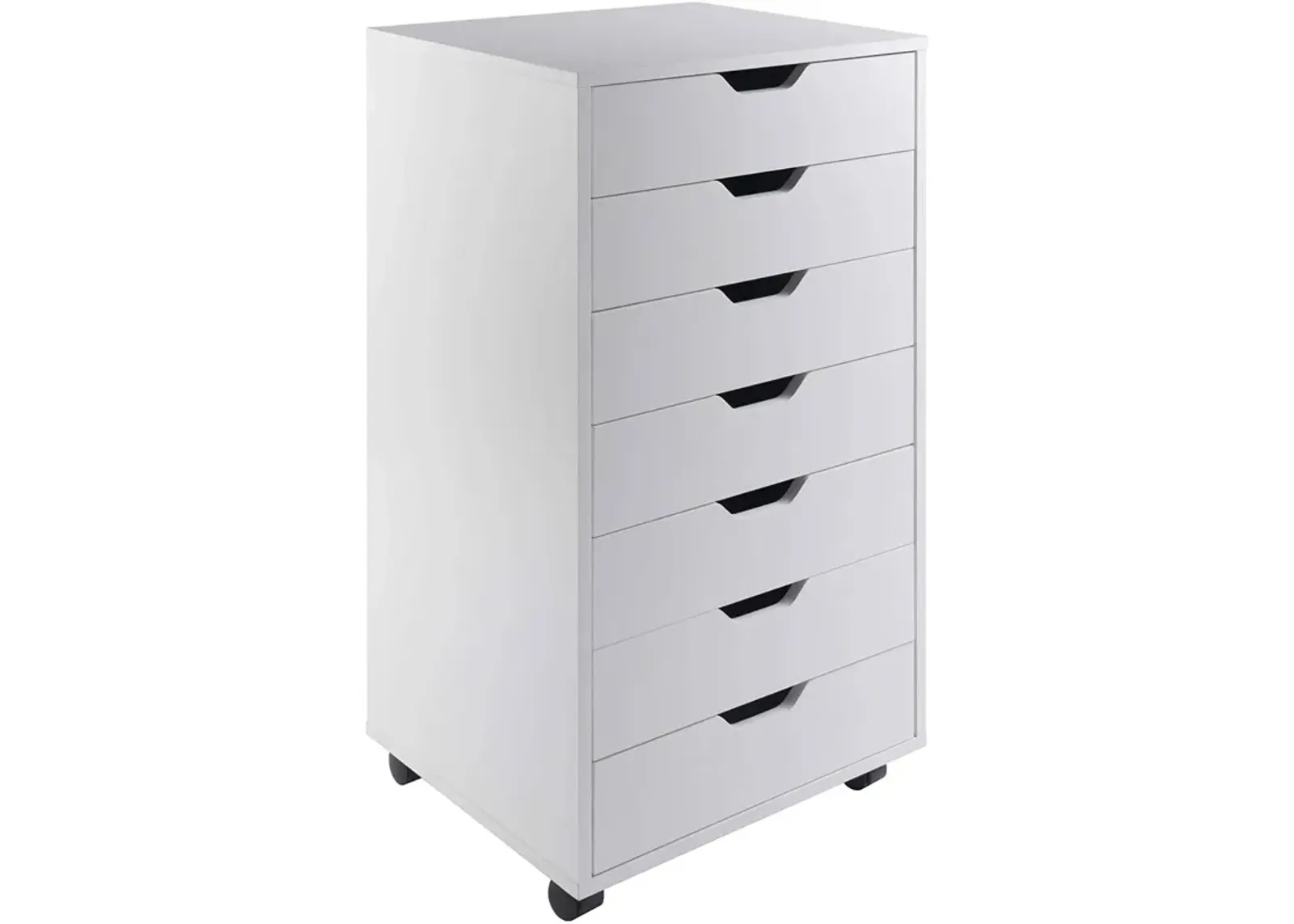 Hivvago Modern Scandinavian Style 7-Drawer Storage Cabinet Chest in White Finish