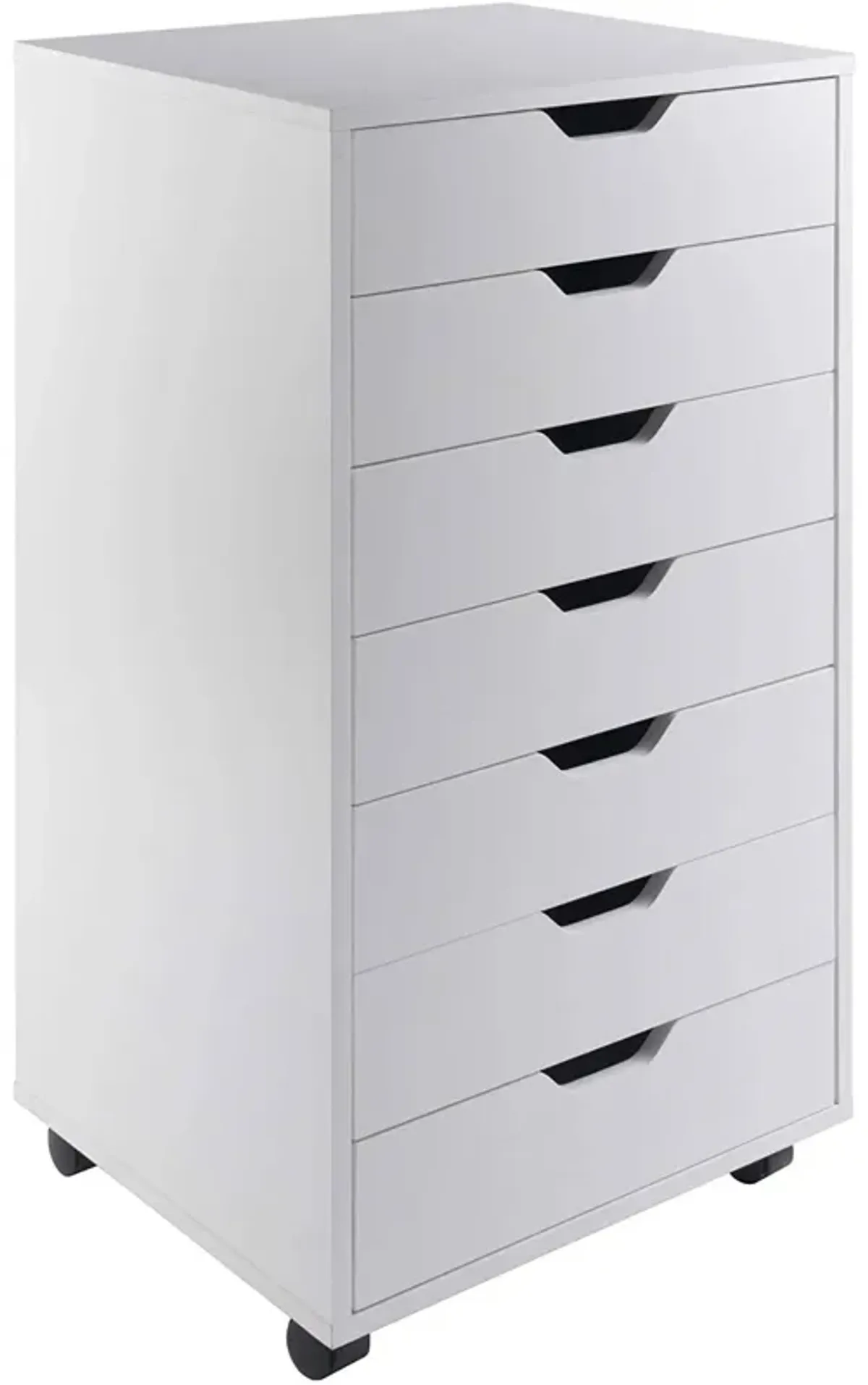 Hivvago Modern Scandinavian Style 7-Drawer Storage Cabinet Chest in White Finish