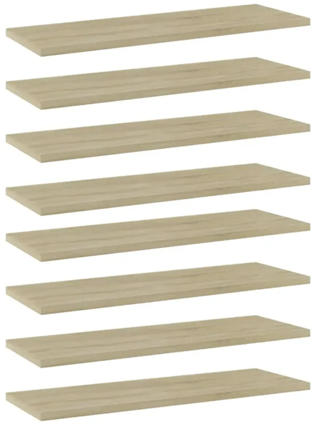 vidaXL Bookshelf Boards 8 pcs Sonoma Oak 23.6"x7.9"x0.6" Chipboard