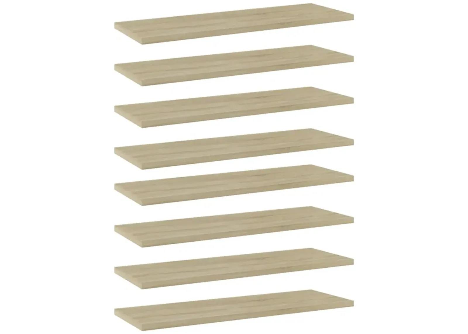 vidaXL Bookshelf Boards 8 pcs Sonoma Oak 23.6"x7.9"x0.6" Chipboard