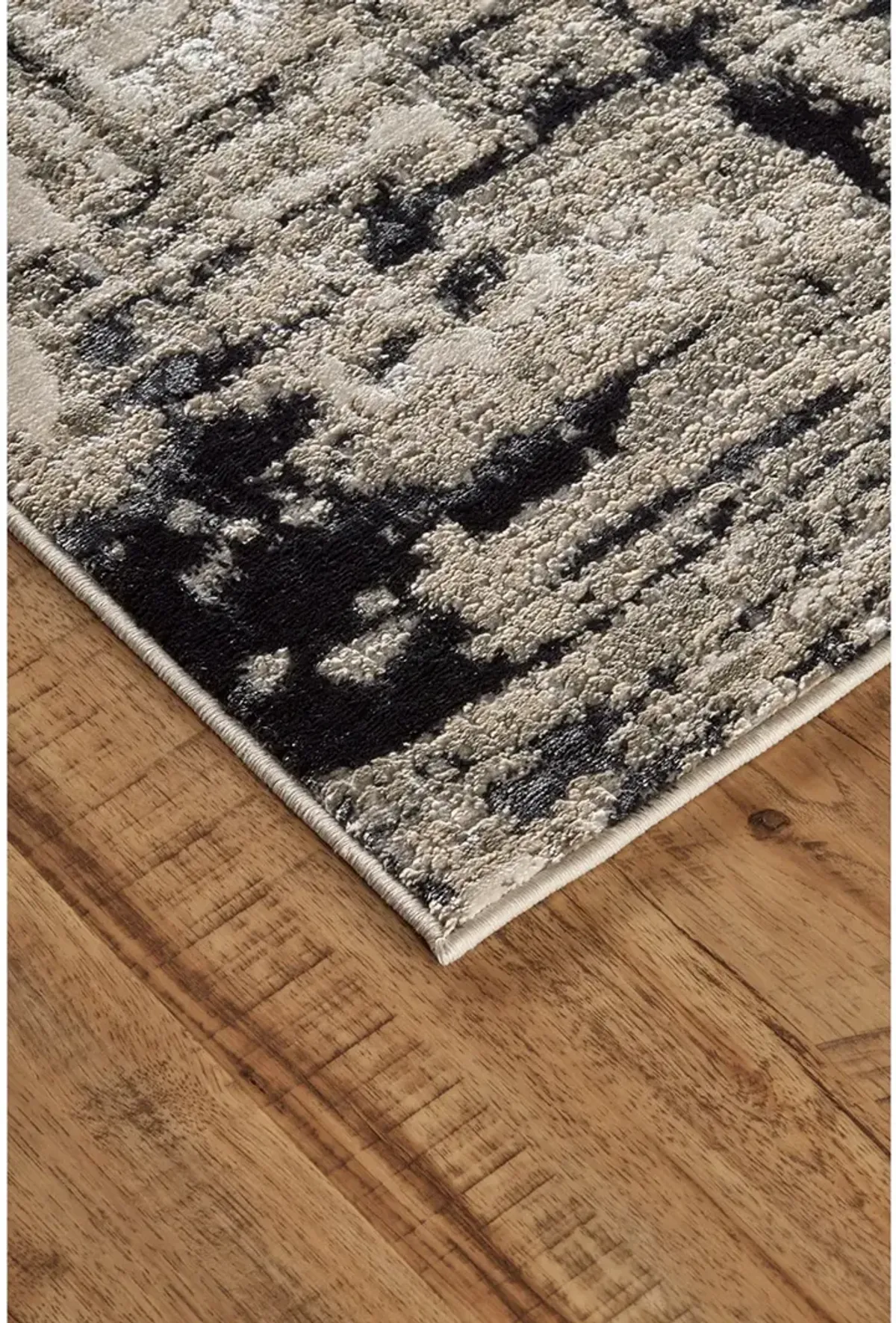 Micah 3339F 12' x 18' Black/White/Gray Rug