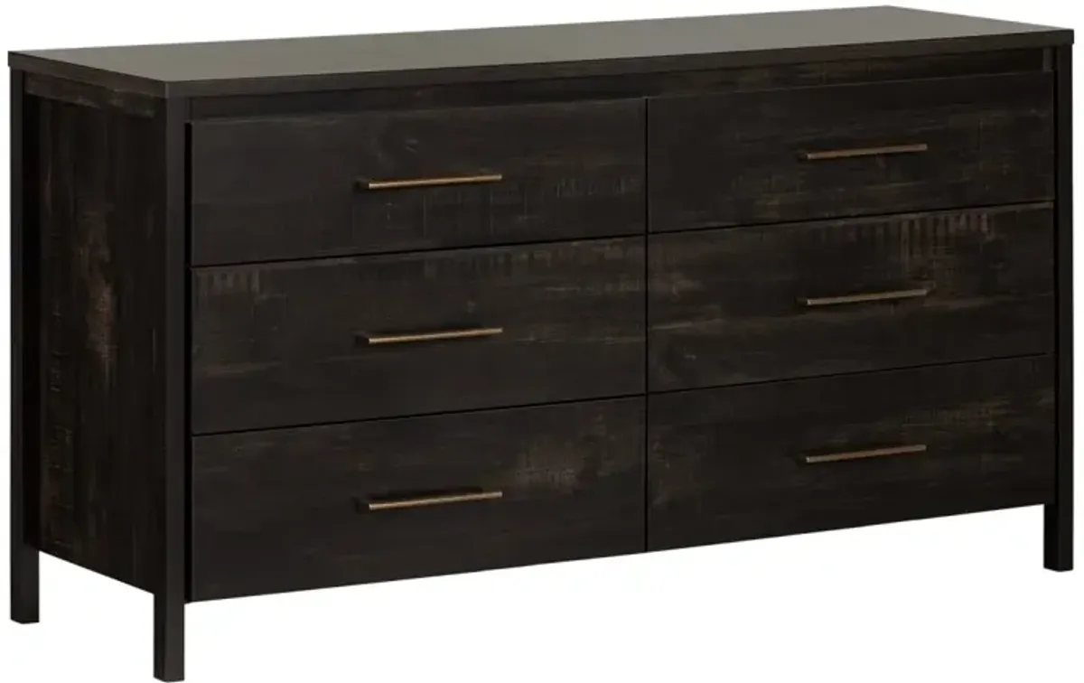 Hivvago Modern Java 6 Drawer Double Dresser