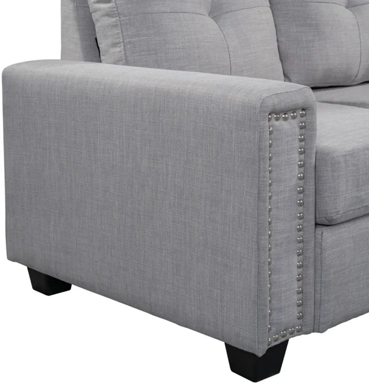 Merax Reversible Sectional Sofa  with Storage Ottoman