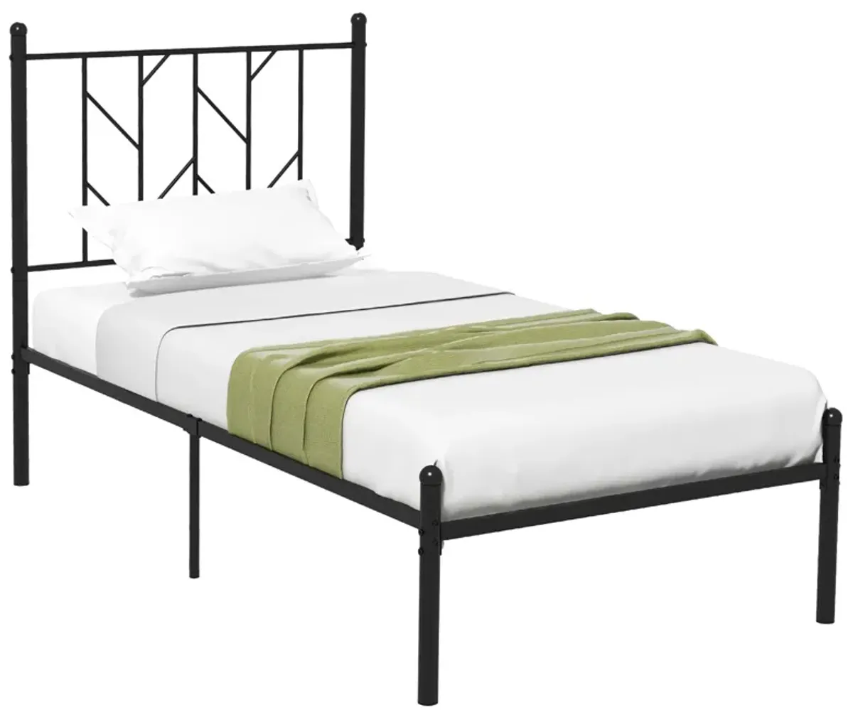 Platform Bed Frame with Sturdy Metal Slat Support