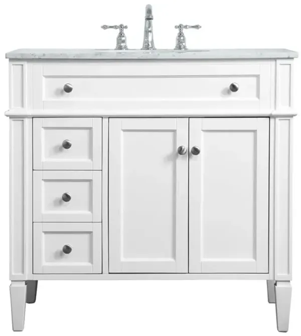 Elegant Kitchen and Bath 36 inch Single bathroom vanity in White