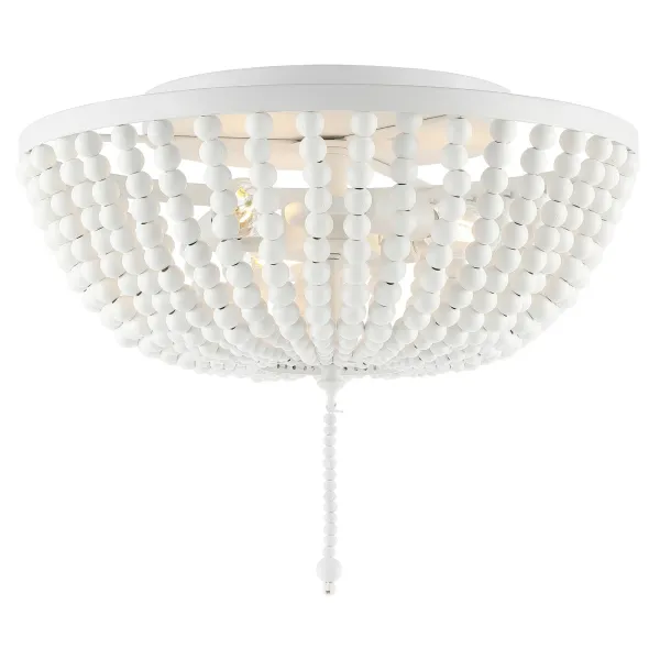 Allison Wood Beaded/Metal LED Flush Mount