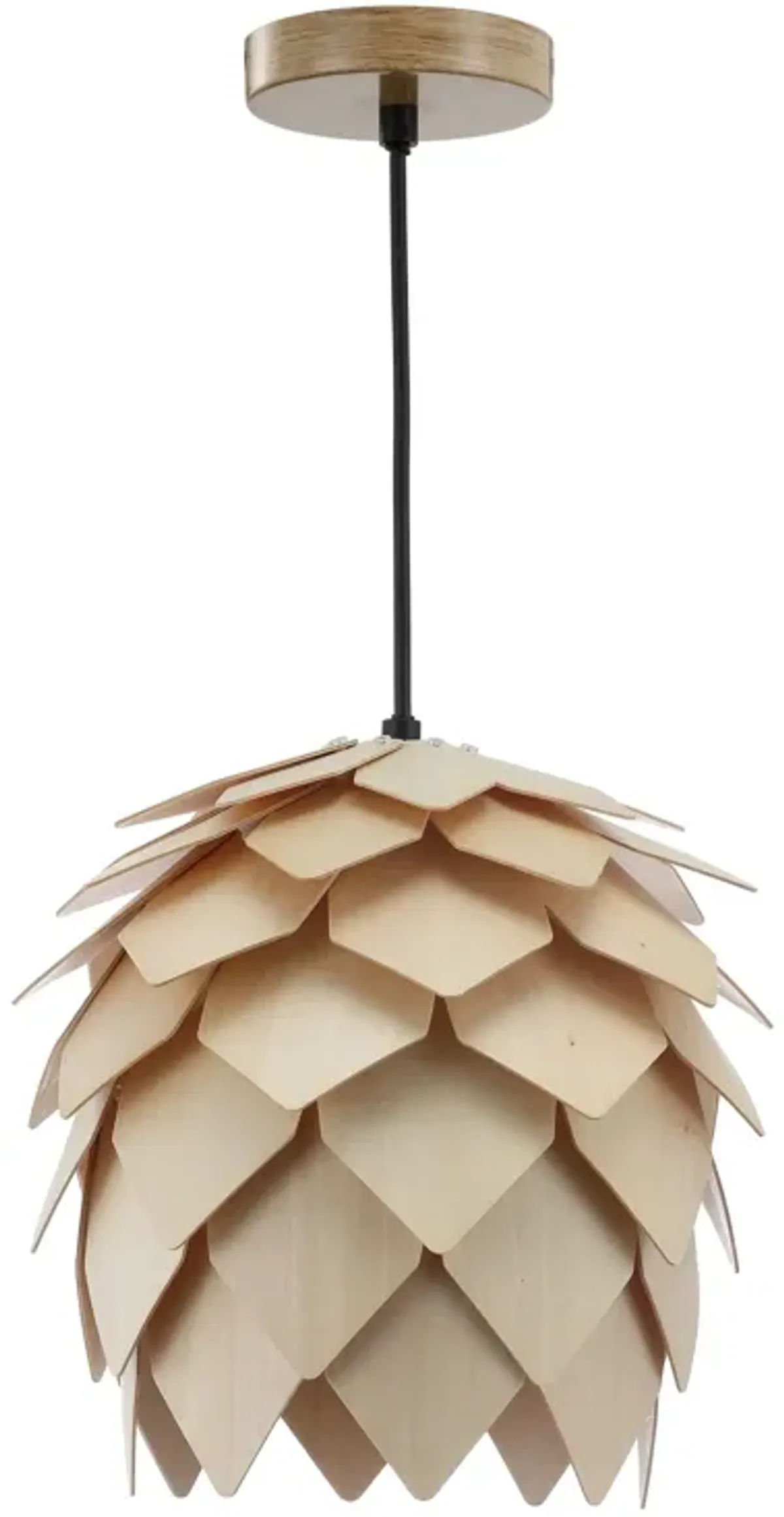 Simon Pinecone Wood LED Pendant