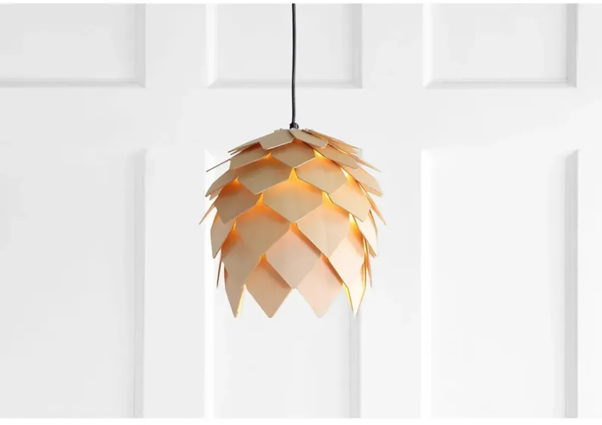 Simon Pinecone Wood LED Pendant