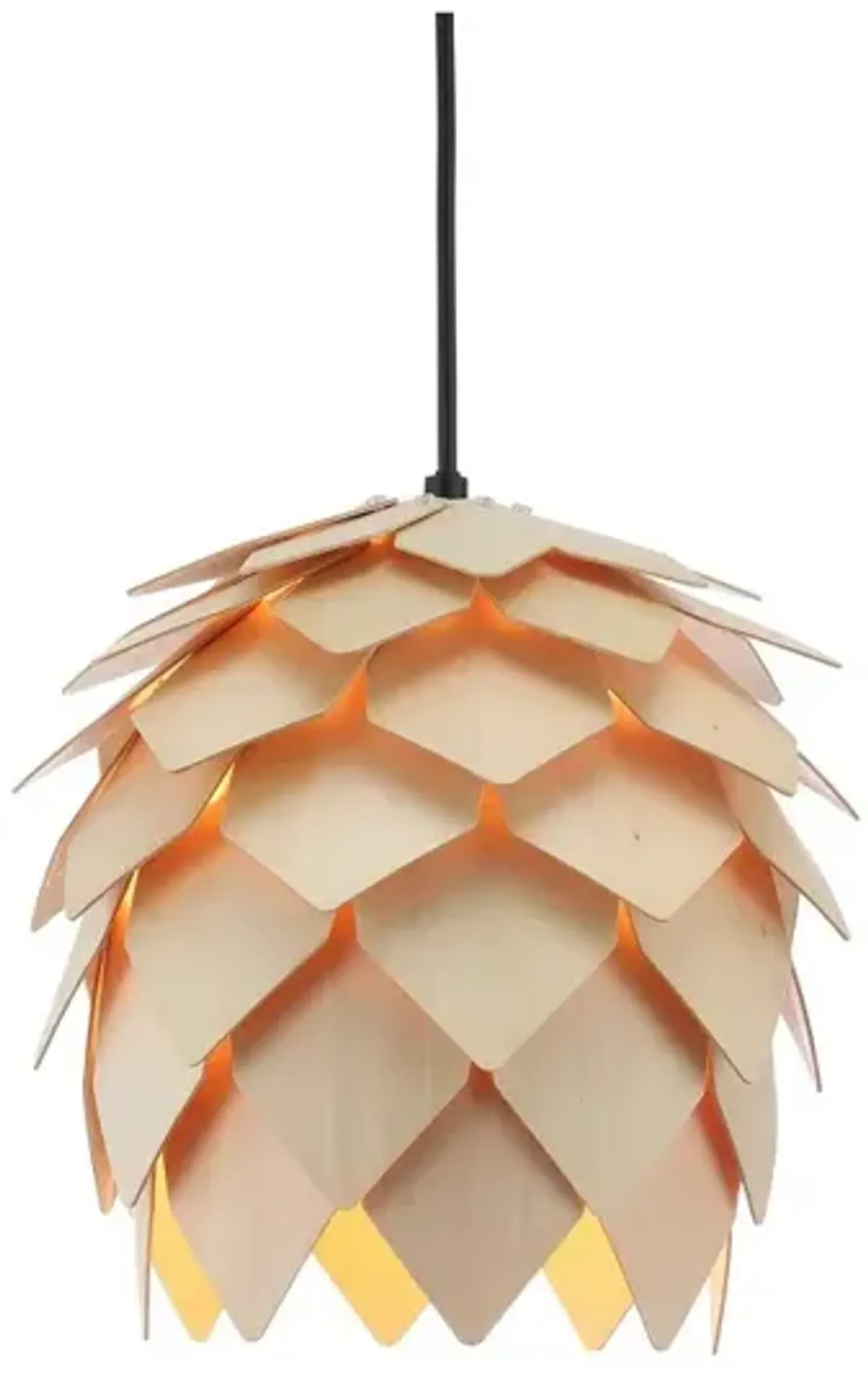 Simon Pinecone Wood LED Pendant