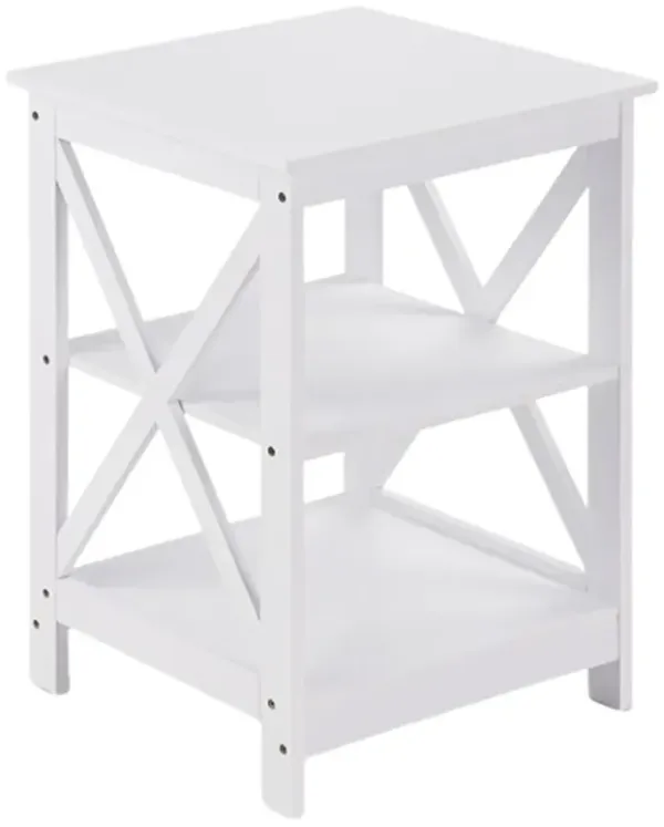 2 Pieces 3-Tier Display Storage End Table