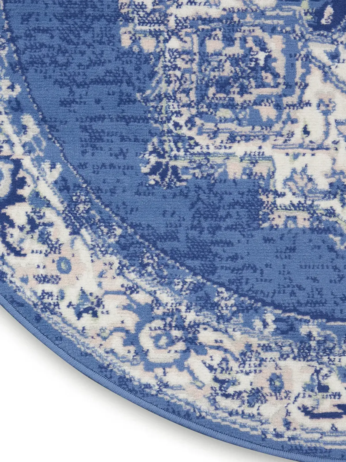 Whimsicle WHS03 Navy 5' x Round Rug