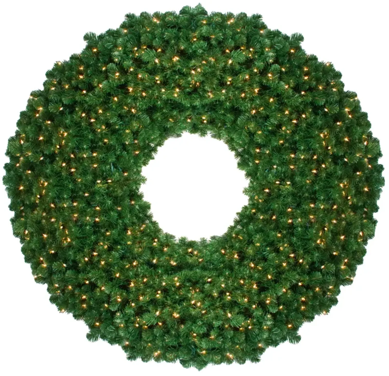 48" Pre-Lit Olympia Pine Artificial Christmas Wreath - Clear Lights