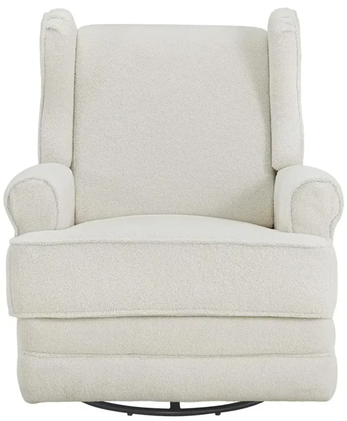 Oxford Baby Teegan Swivel Rocker / Recliner Boucle White