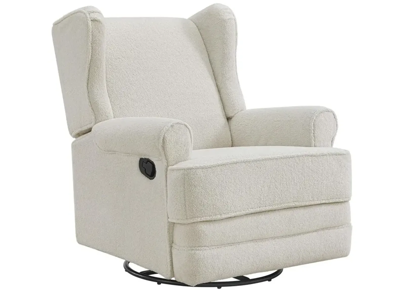 Oxford Baby Teegan Swivel Rocker / Recliner Boucle White