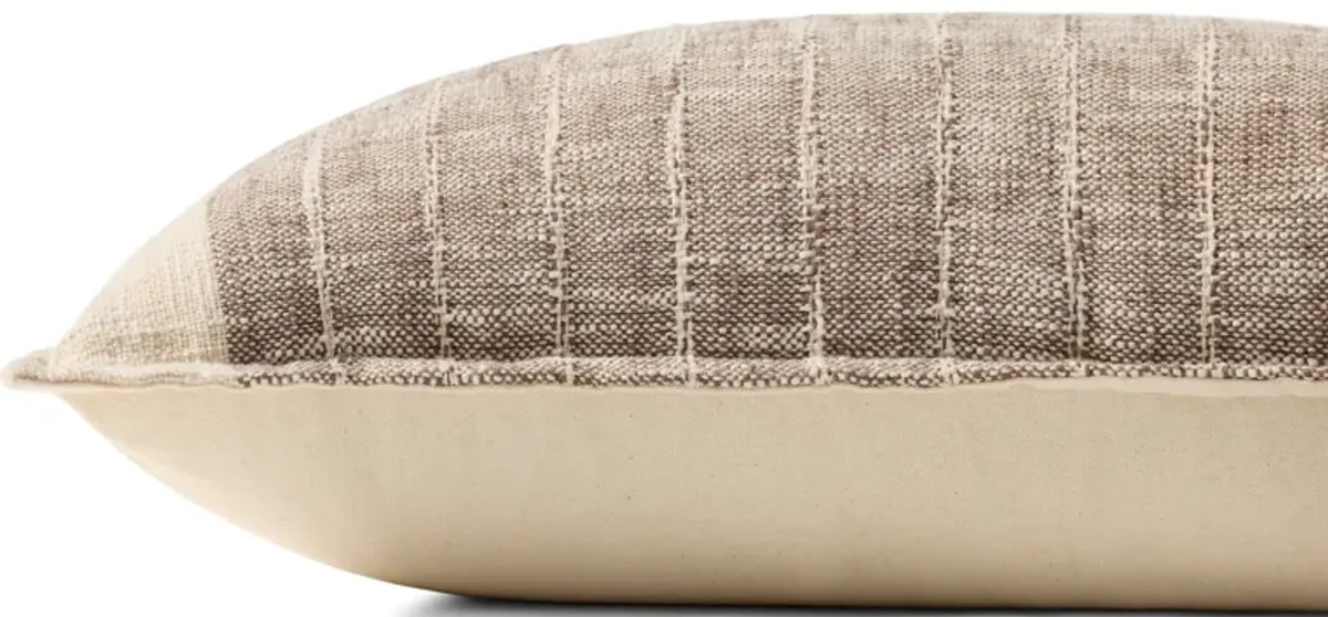 PLL0183 Brown/Ivory 16''x26'' Polyester Pillow