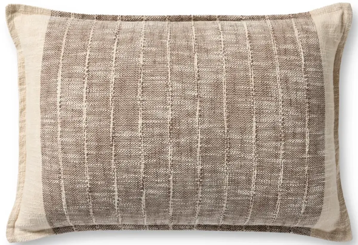 PLL0183 Brown/Ivory 16''x26'' Polyester Pillow