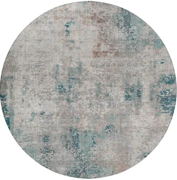 Kochi KC4 Teal 8' Round Rug