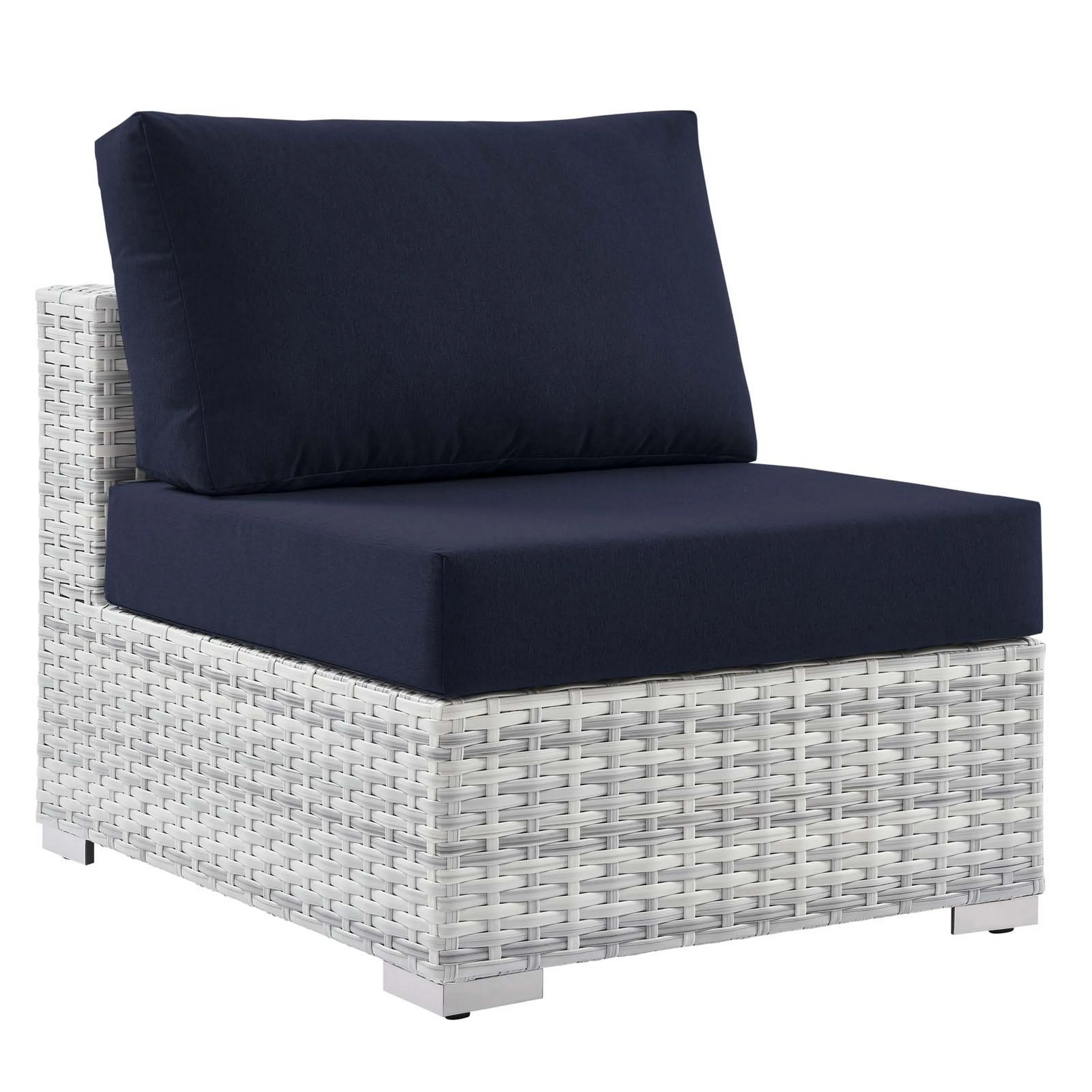 Convene Outdoor Patio Armless Chair-Benzara