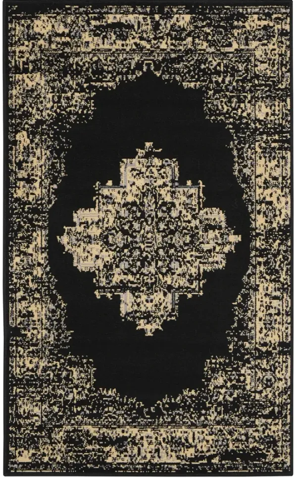 Grafix GRF14 Black 3' x 5' Rug
