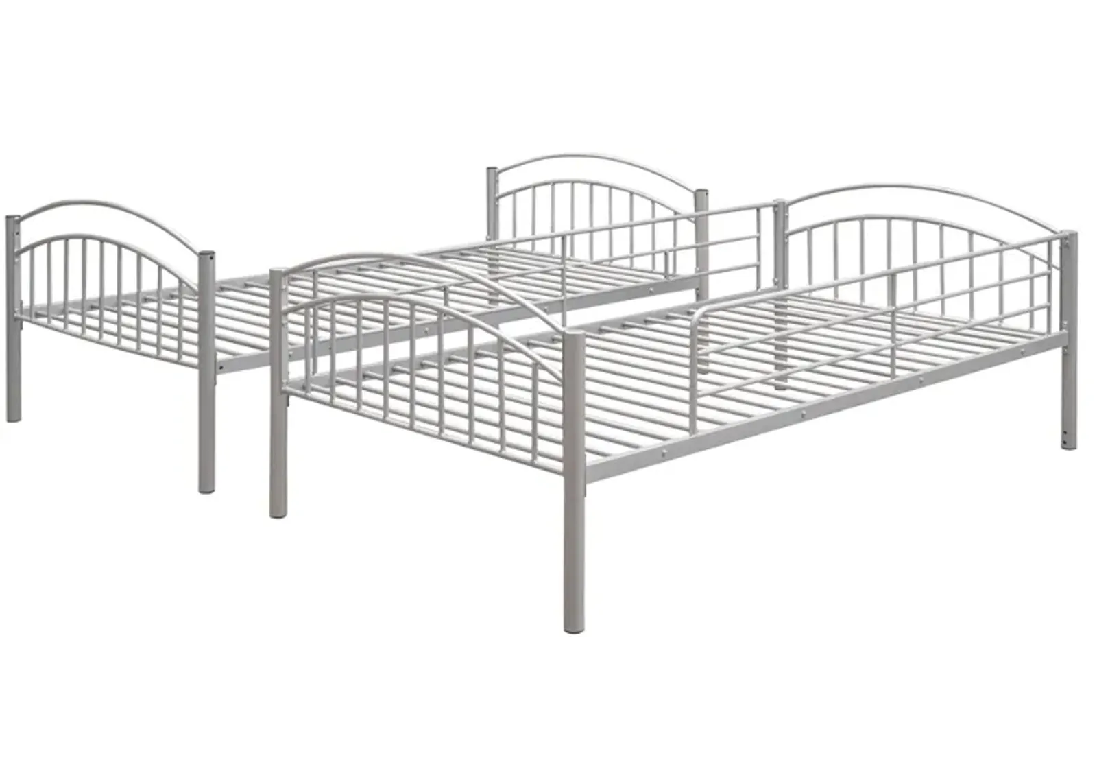 Twin Over Twin Metal Bunk Bed, Divided Into Two Beds