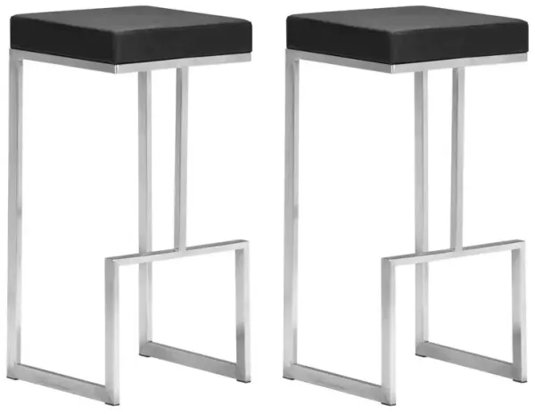 Belen Kox Darwen Barstool Set of 2 (Black), Belen Kox