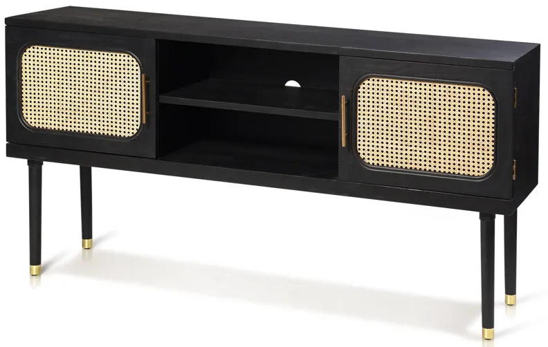 Ebony Wood & Ivory TV Console