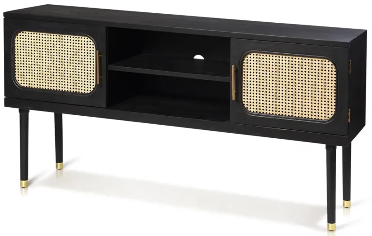 Ebony Wood & Ivory TV Console