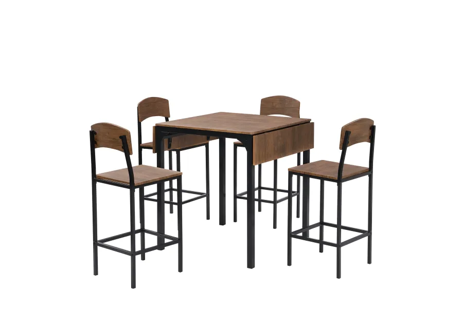 Merax 5-piece Counter Height Dining Table Set