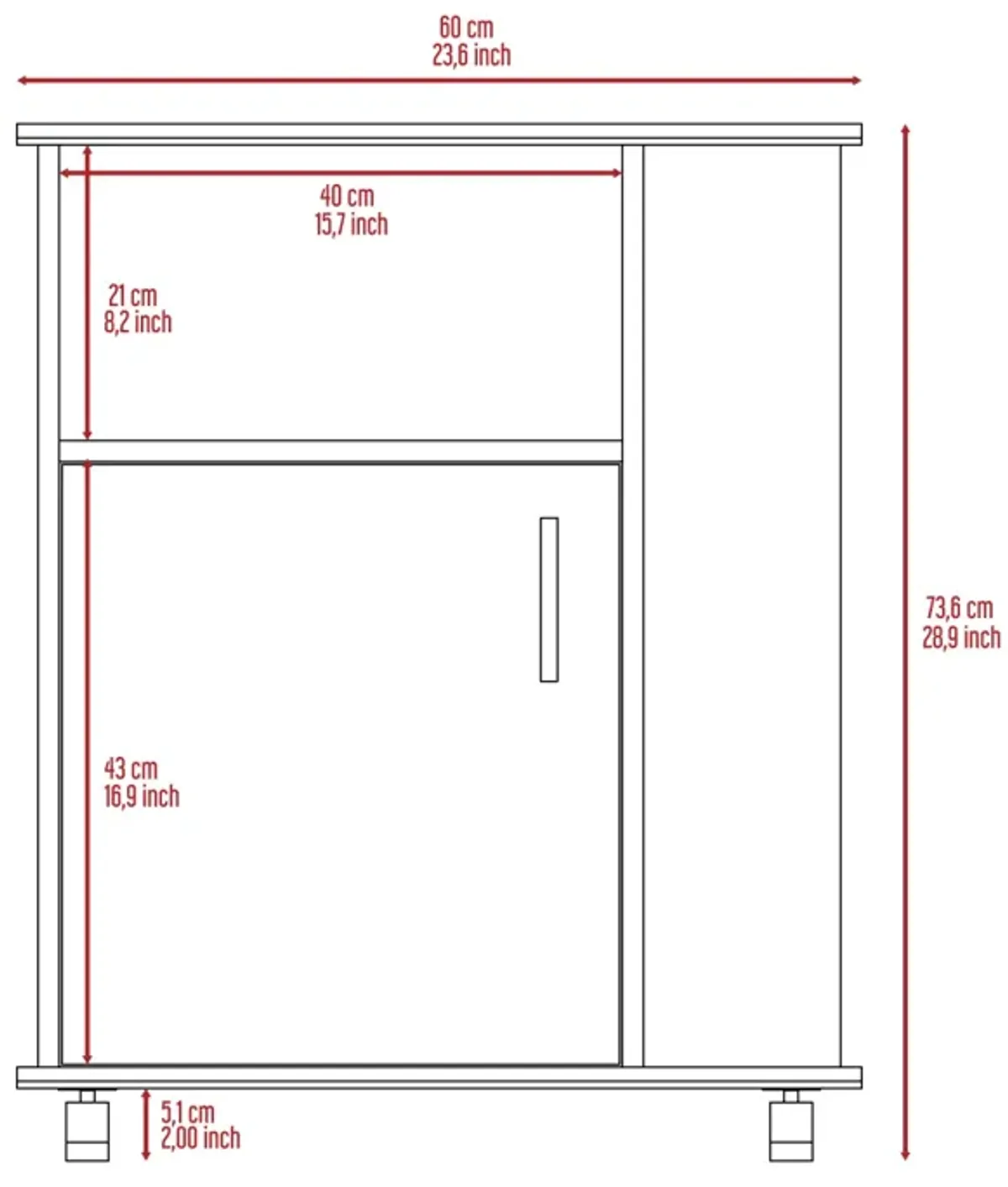 Correy 4-Shelf Microwave Cabinet With Caster