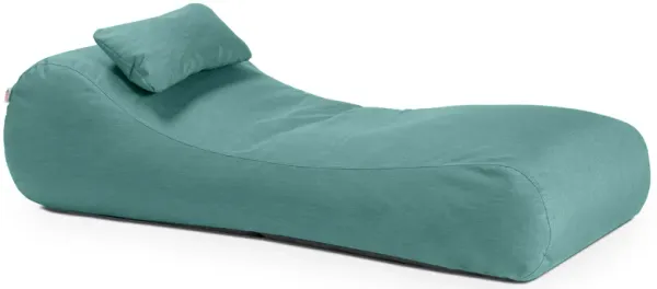 Arlo Outdoor Bean Bag Sun Lounger - Pool and Patio Chaise Bean Bag Lounger, Petal