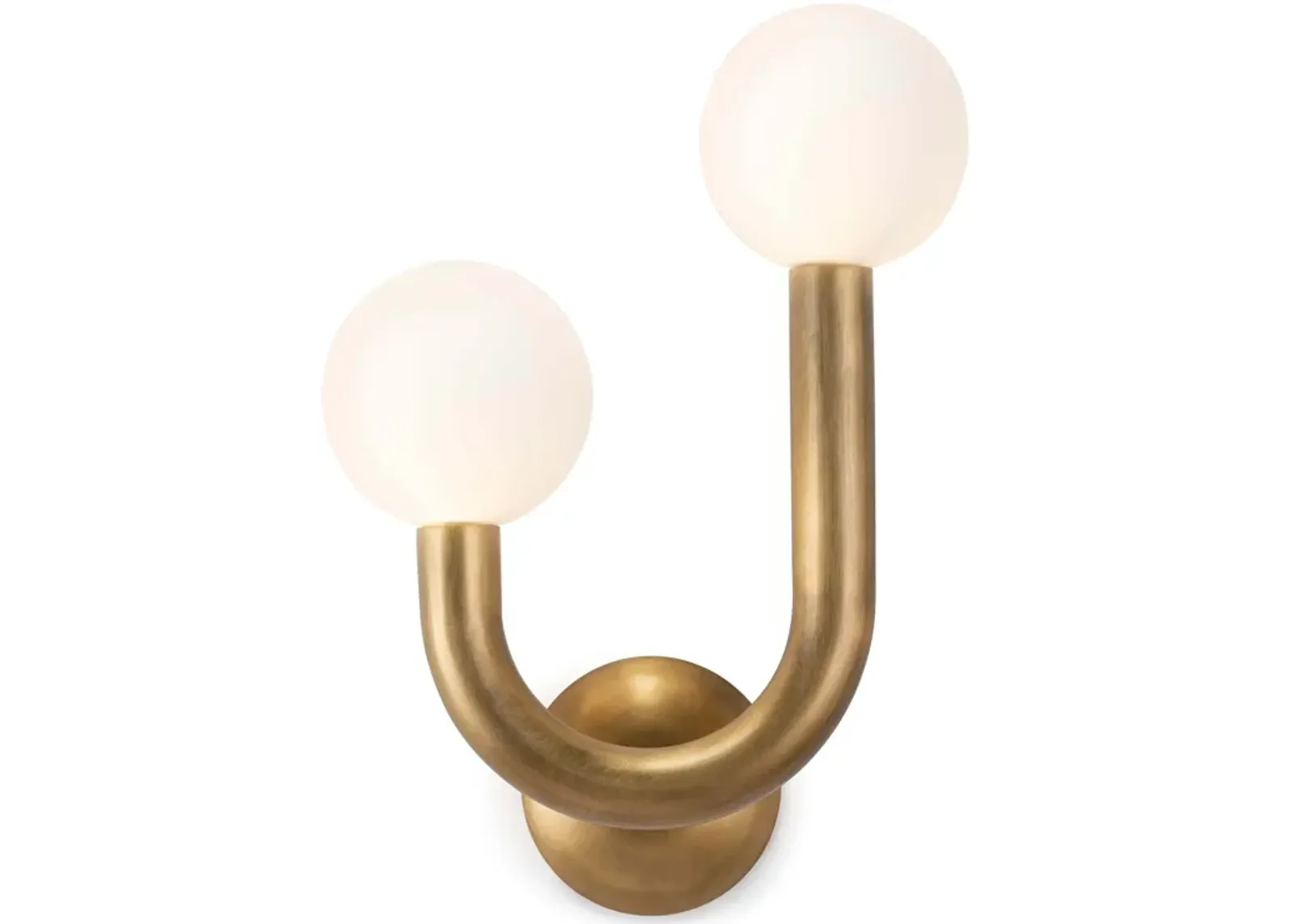 Happy Sconce Left Side in Natural Brass