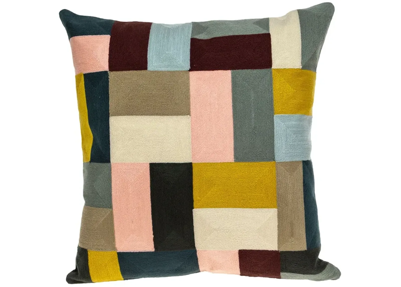 20" Multicolor Cotton Square Throw Pillow